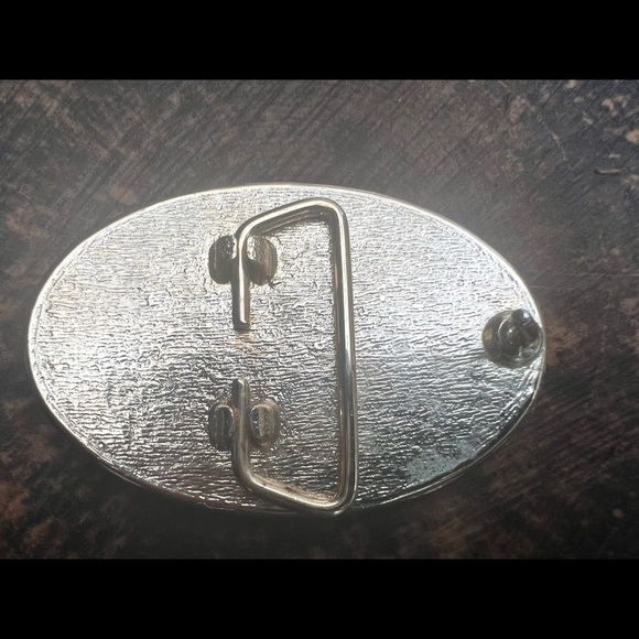 BEAUTIFUL MASONIC Belt Buckle.  Gold and Robin’s Egg Blue color - Picture 2 of 2